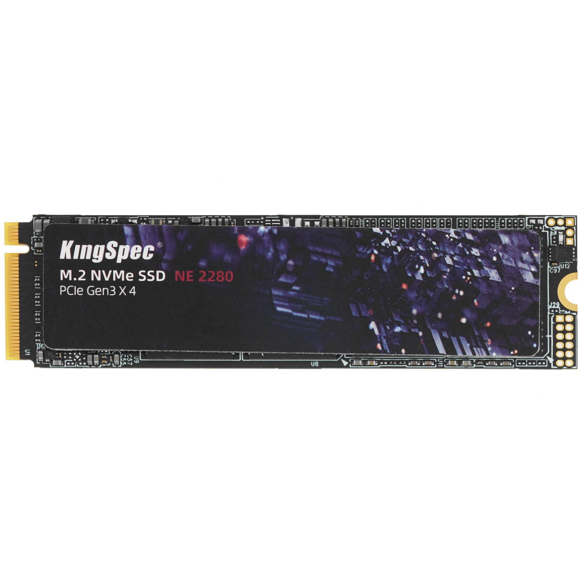 Твердотельный накопитель KingSpec, 256ГБ, форм-фактор M.2 2280, интерфейс PCIe 3.0