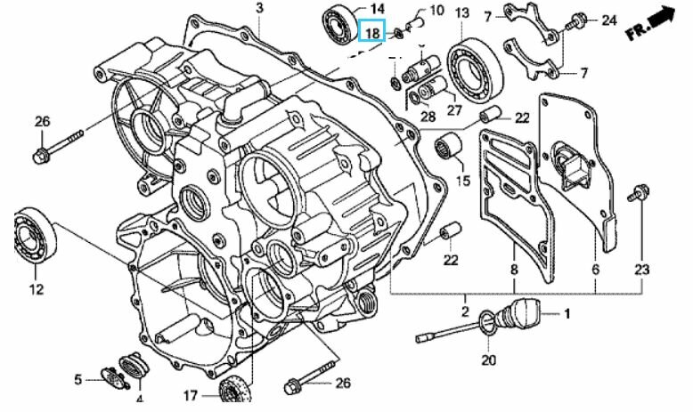 Уплотнительное кольцо B, 6.8х2.5 (ARAI); Артикул Honda: 91304MC7003 (Оригинал)