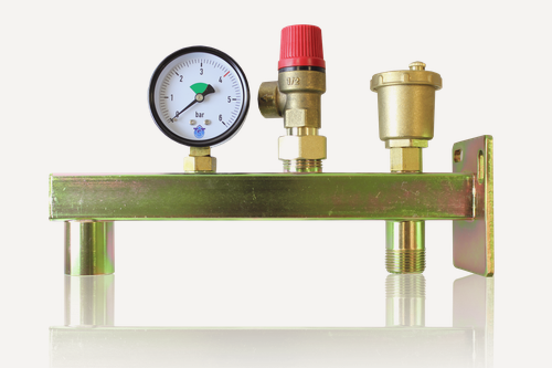 Изображение товара Группа безопасностинастеннаяTST, для системы отопления, 3/4 дюйма, 50кВт, 3 бар