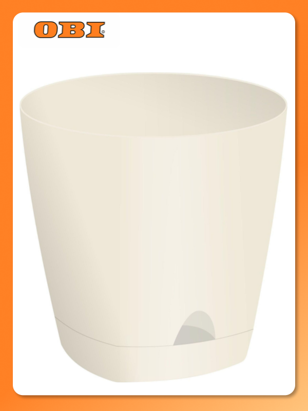 Горшок InGreen Amsterdam d17 см 2 5 л полипропиленовый бежевый с поддоном