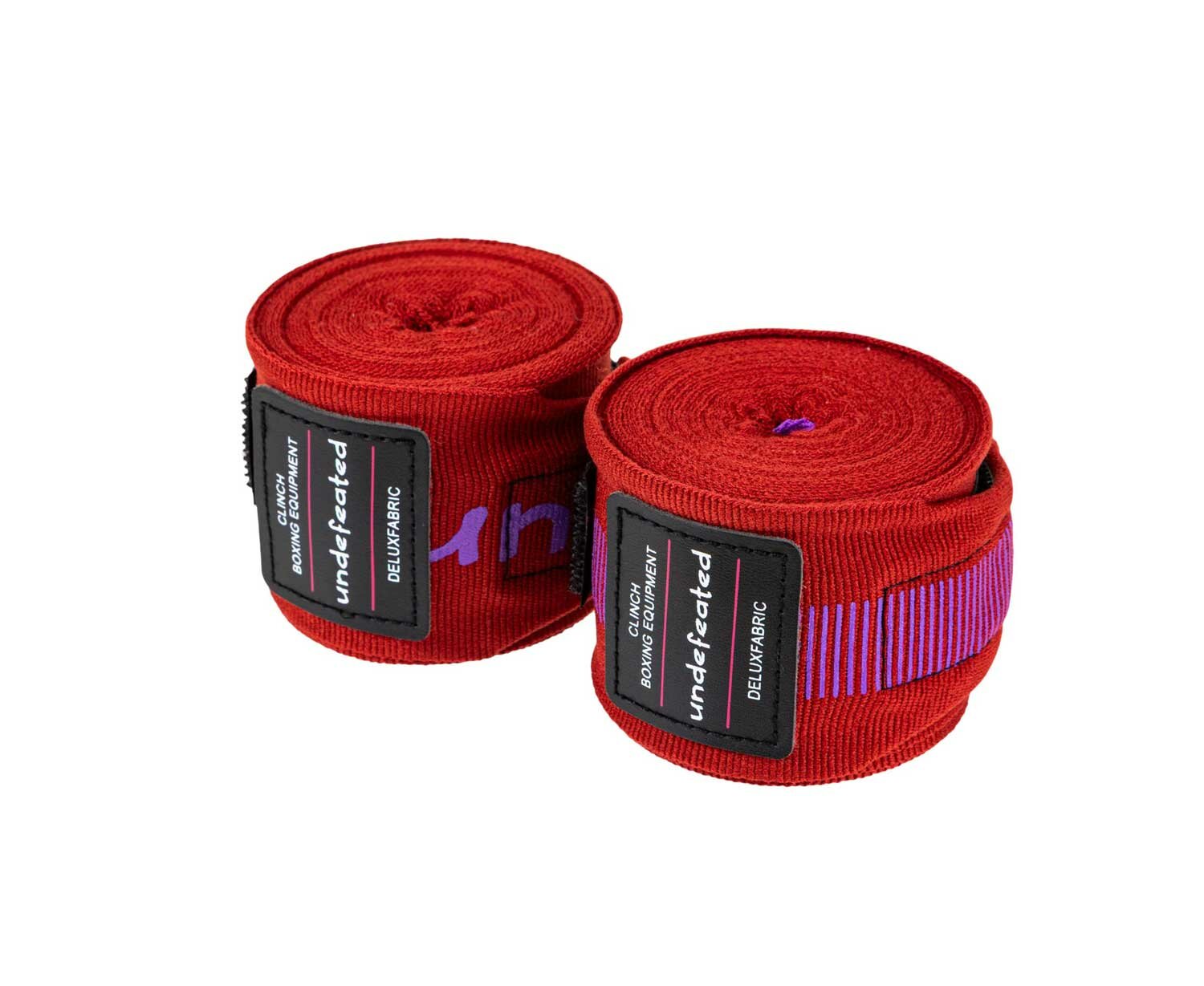 Бинты боксерские Clinch Boxing Hand Wrap Undefeated бордовые (длина 3.5 м)