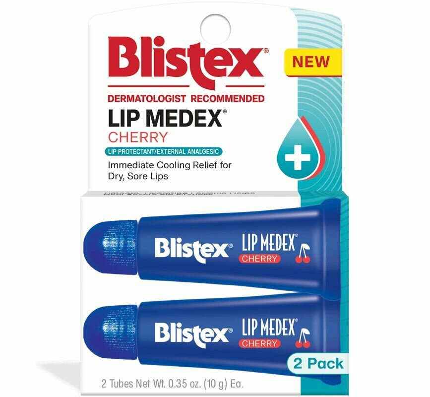 Бальзам для губ Blistex Lip Medex Cherry. 2шт по 10 г. США