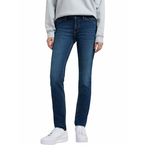 фото Джинсы зауженные lee women elly jeans, размер 25/31, синий
