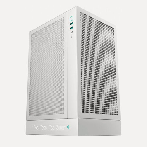 Изображение товара Корпус для компьютера Deepcool CH170 DIGITAL WH, белый, MINI-ITX, без БП, Mini-Tower