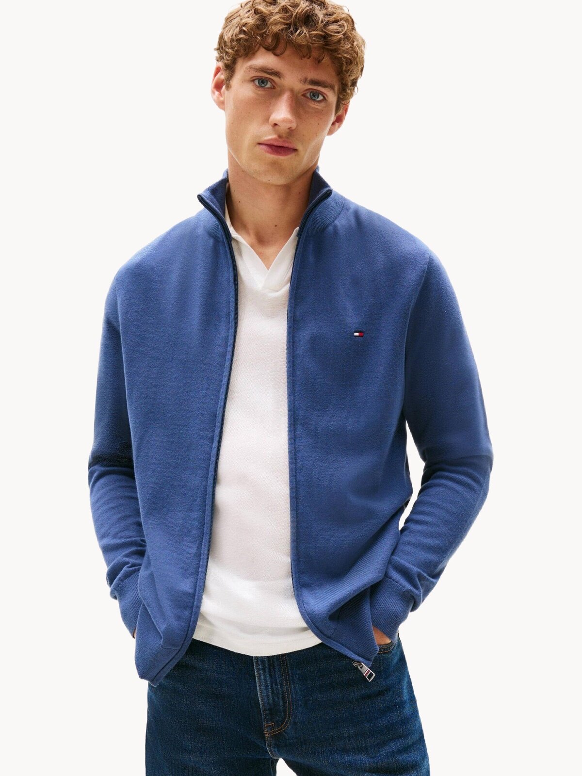 Кардиган TOMMY HILFIGER, размер L, синий