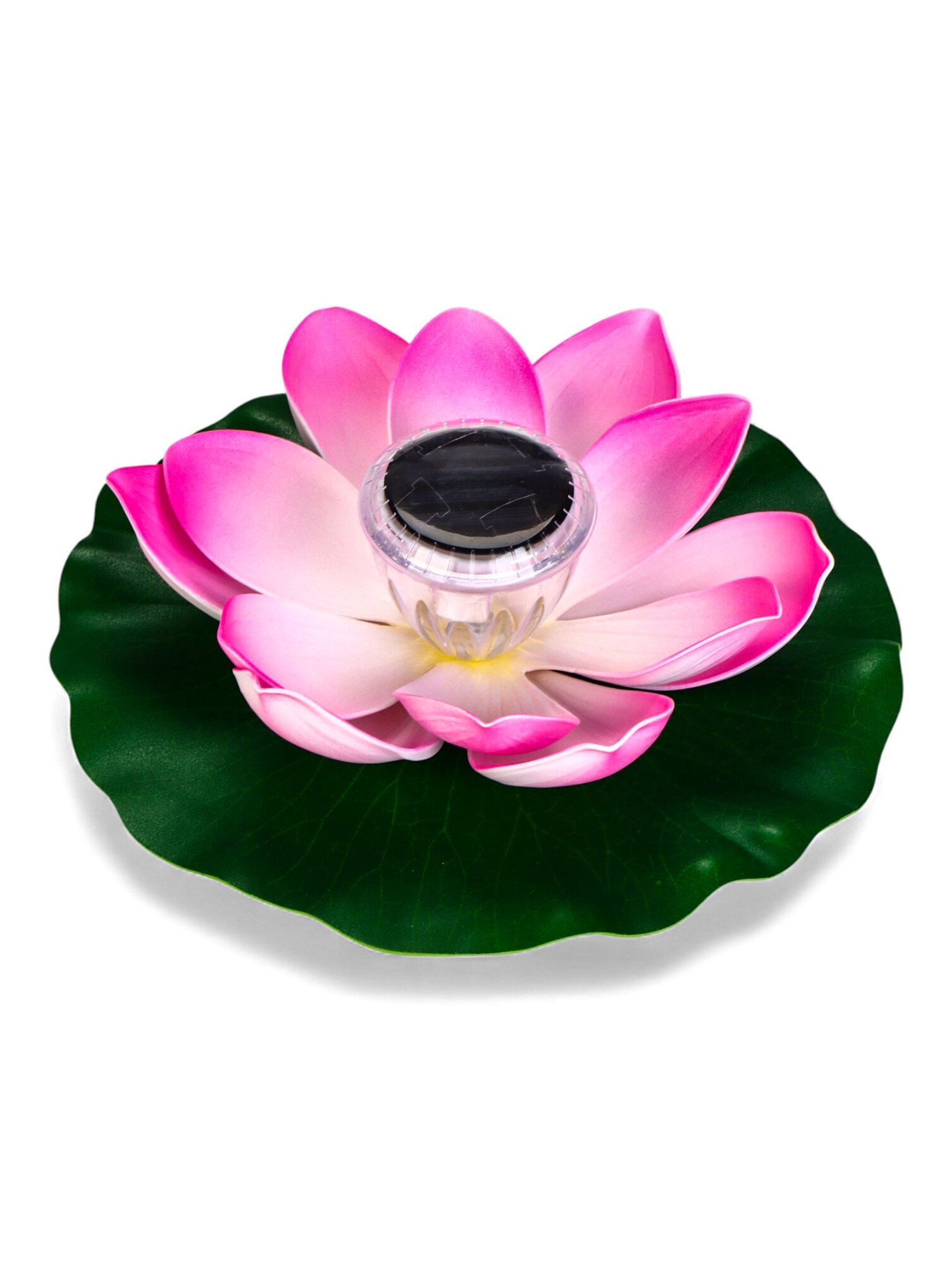 Садовая фигура - фонарь «Лотос» 28×28×9 см для водоёмов лиловая