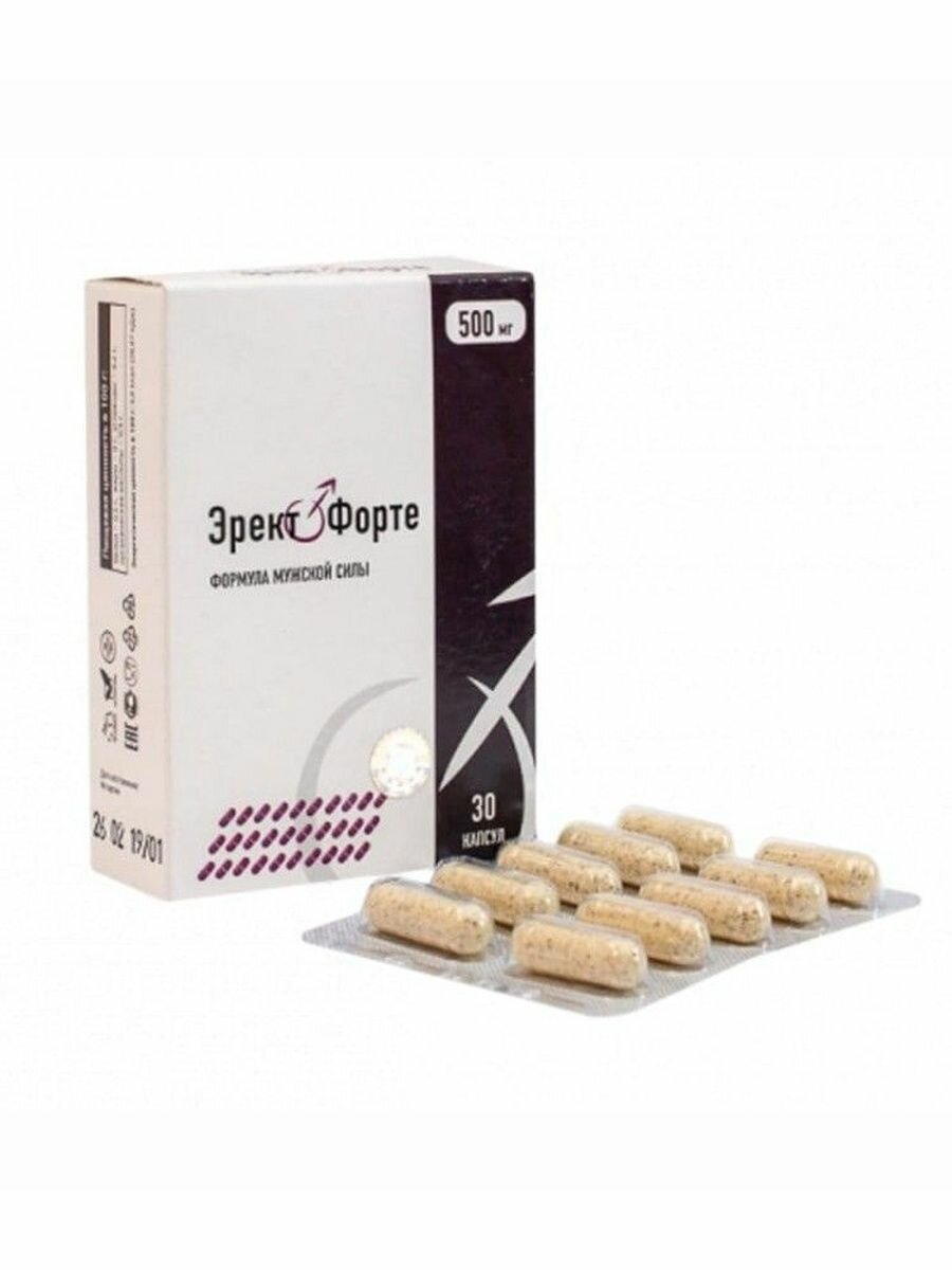 ЭректоФорте натуральный состав для мужского здоровья 30 капс.