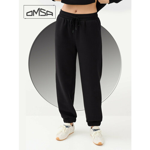 фото Брюки джоггеры omsa omsa casual, размер 48, nero