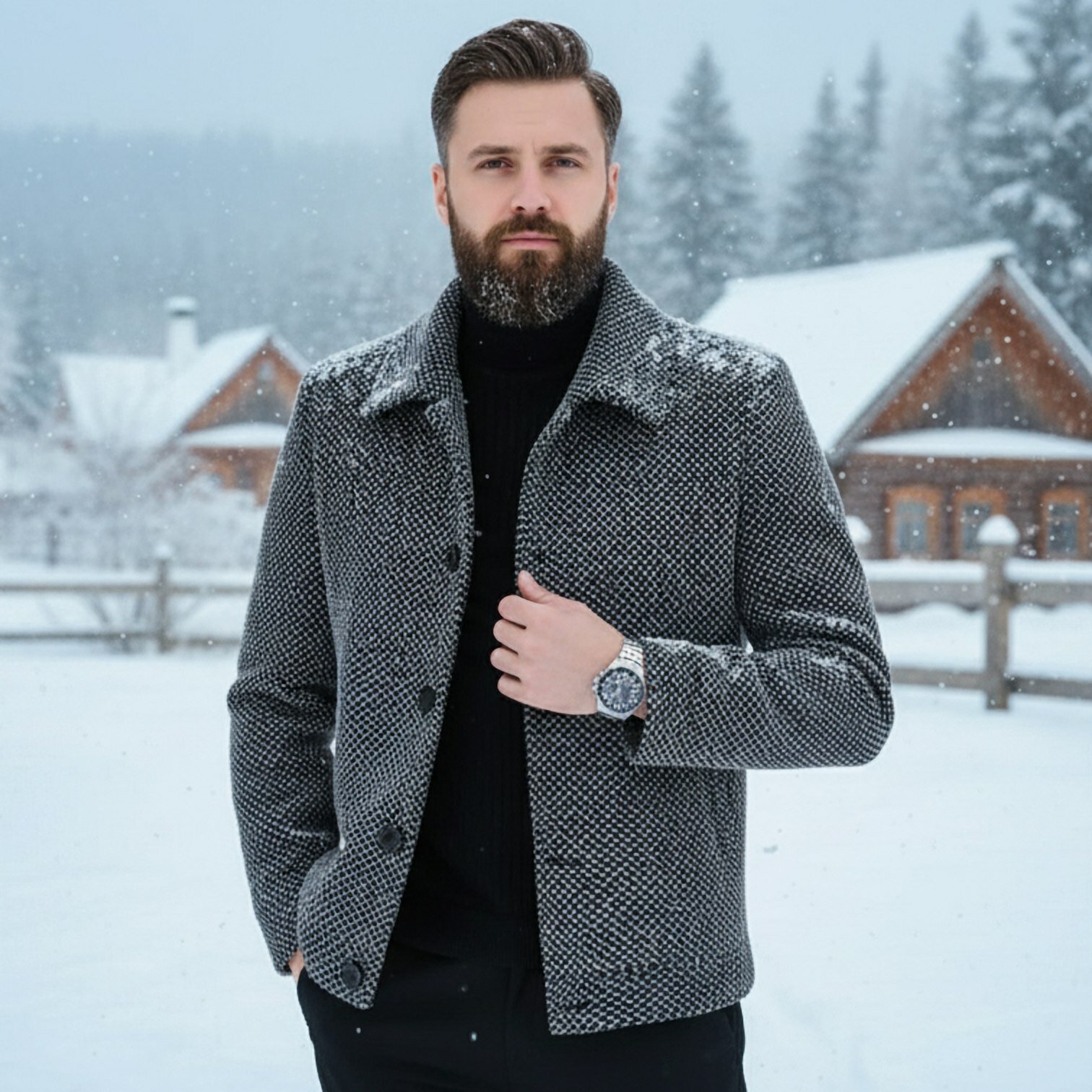 Пальто, размер 52, серый