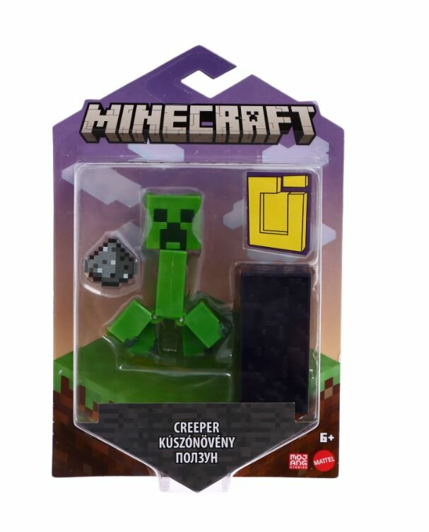 Фигурка Minecraft базовая Ползун аксессуарами