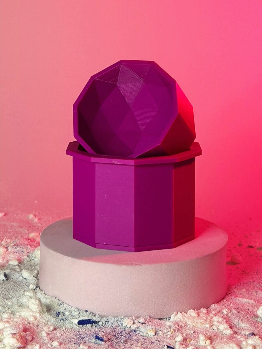 3D форма для бомбочек Граненая сфера 9 см — фото 1