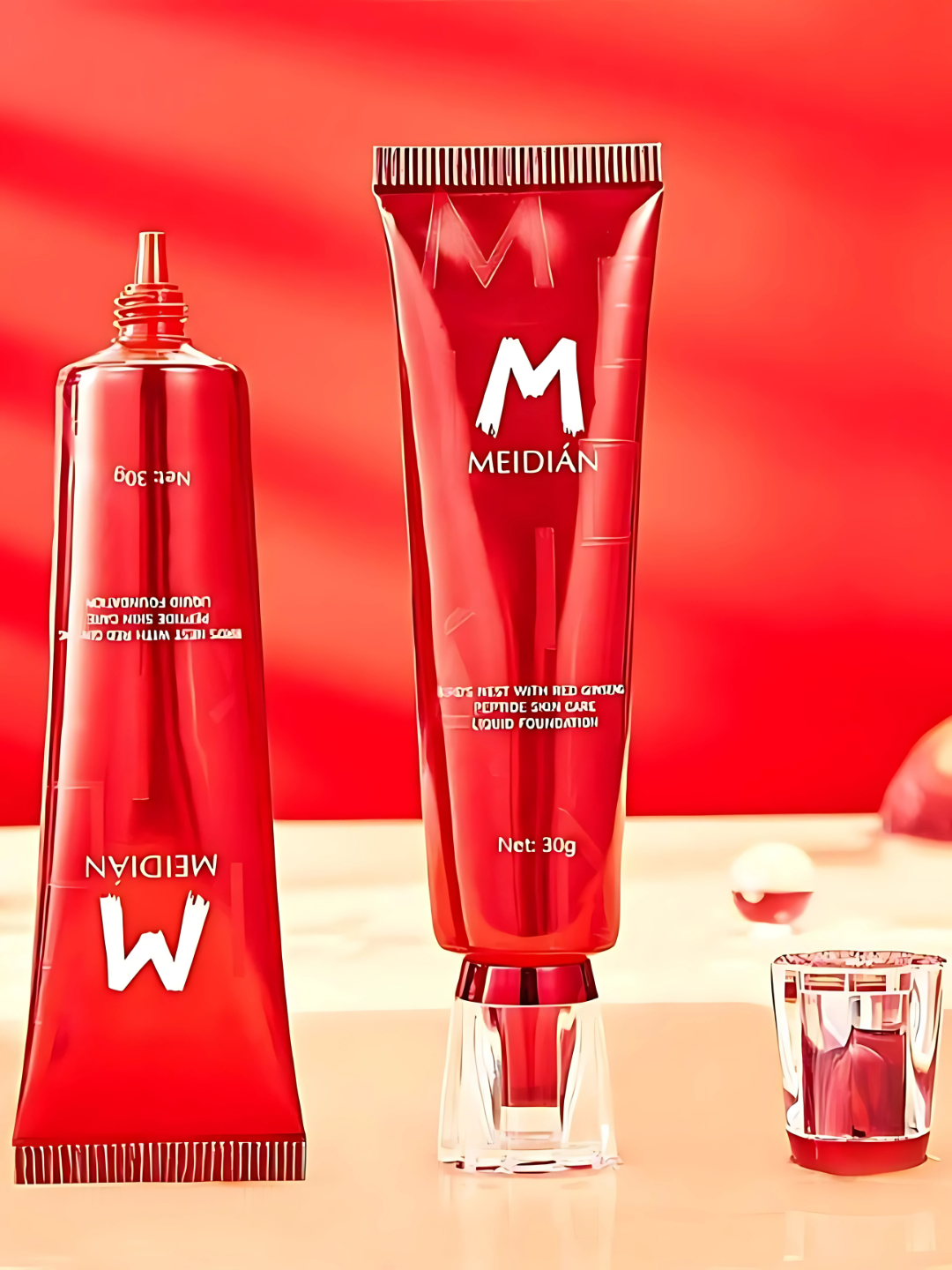 Тональный крем для лица MEIDIAN 30 гр, лёгкая текстура, стойкое покрытие и увлажнение кожи