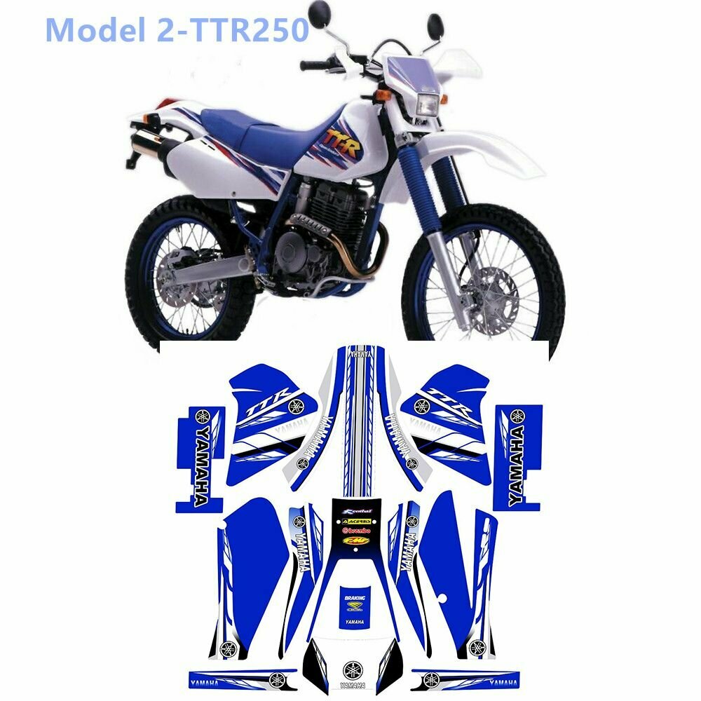 Наклейка на обтекатель мотоцикла графический фон наклейки для YAMAHA TTR250 TT-R 250