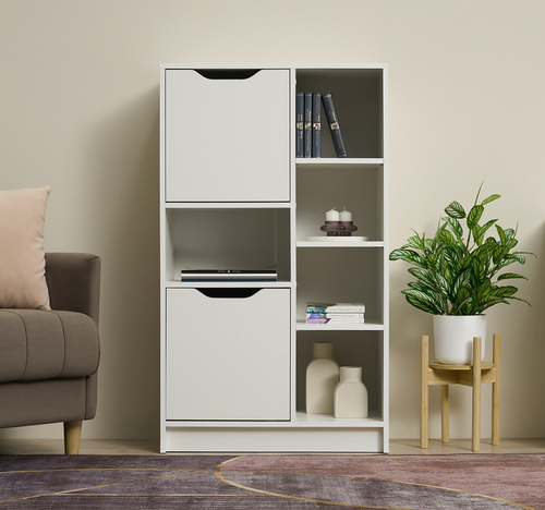 Изображение товара Стеллаж с полками напольный руна СТЛ-02 Белый/Белый (700х1200х400мм)