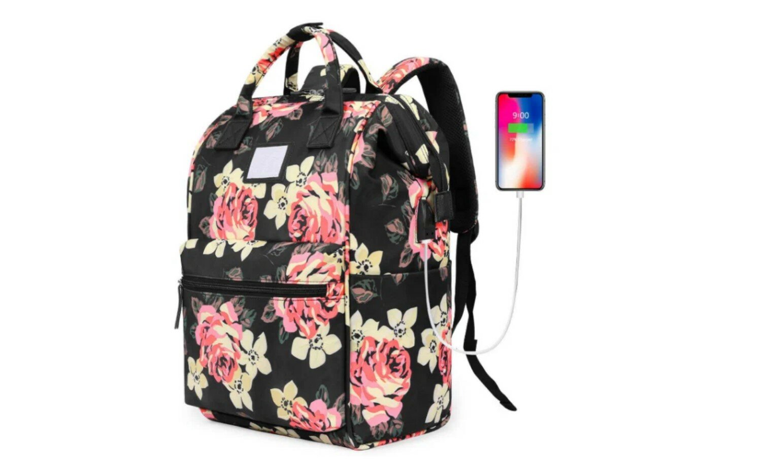 Рюкзак MyPads из непромокаемого полиэстера для ноутбука диагональю 15/15.4/15,6/16 дюймов с USB портом