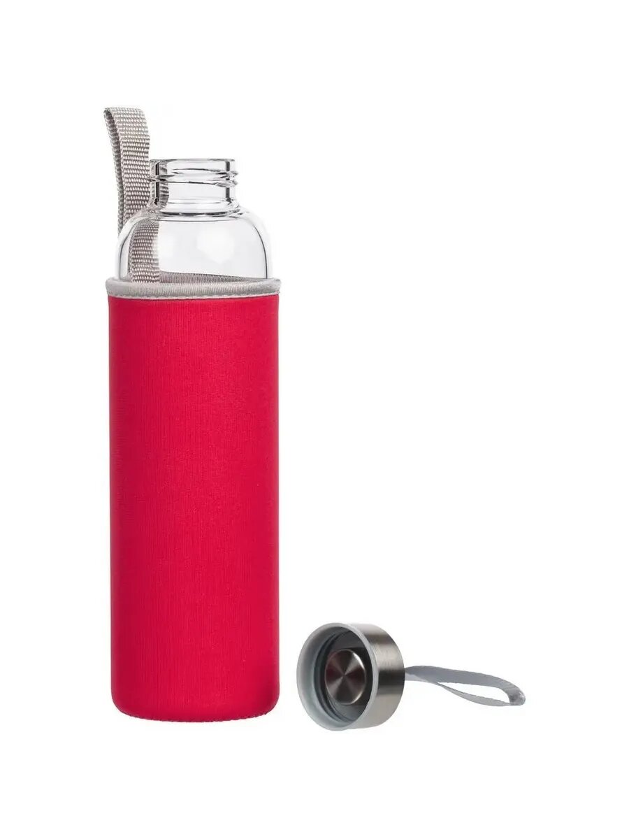 Стильная бутылка для воды с защитным чехлом