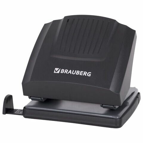 2 шт. Дырокол BRAUBERG "SUPER", до 30 листов, черный, 272744