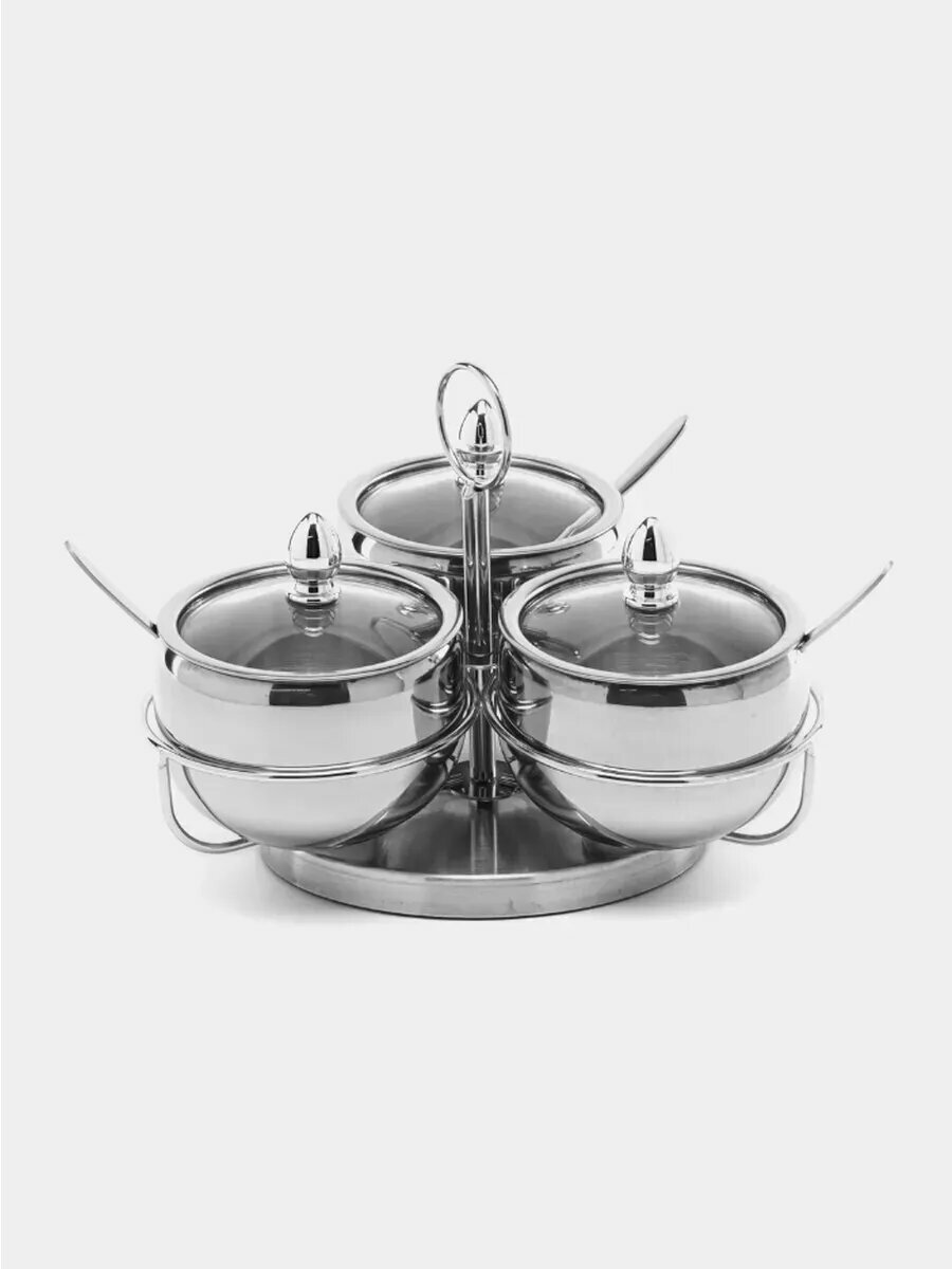 Сахарница с крышкой с ложкой, набор