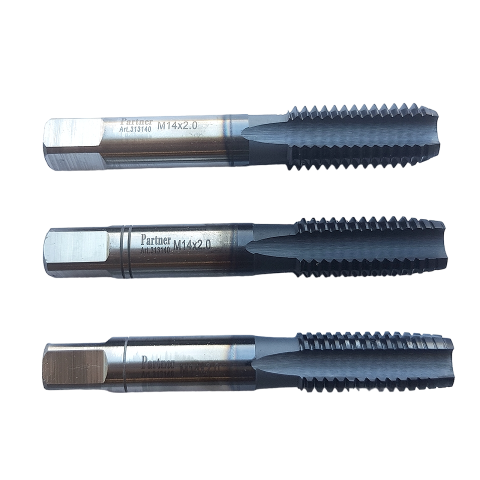 Набор метчиков ручных М16х2 Partner, HSSE, DIN352, 3шт (Серия 313) — фото 1