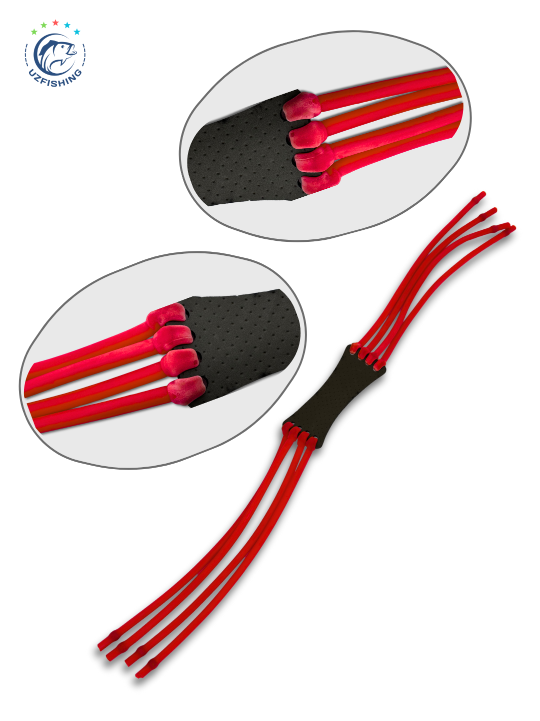 Сверхпрочная резинка для рогатки, сменный жгут с кожаной вставкой