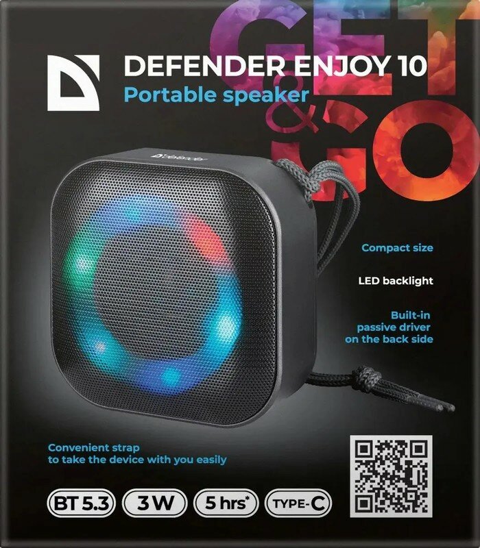 Колонки 1.0 Defender Enjoy 10 USB, bluetooth, черный