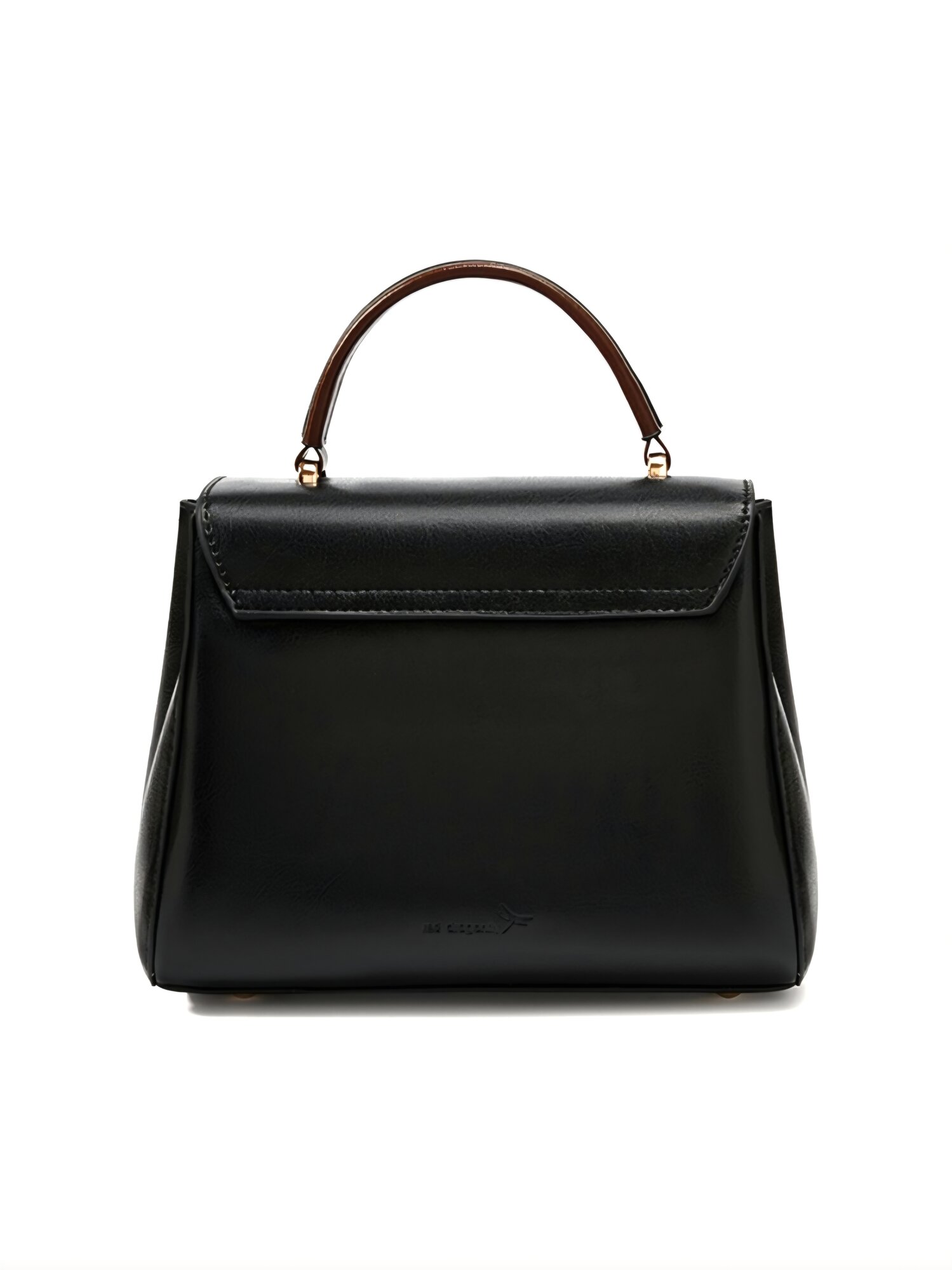 Сумка тоут  из натуральной кожи, фактура гладкая, черный — фото 1