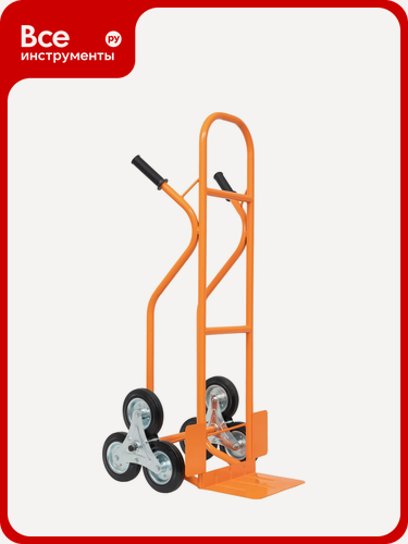 Изображение товара Тележка грузовая 170кг с блоком из 3-х колес 160мм Gigant ТГ-007, ручная профессиональная, резиновое колесо, стальная