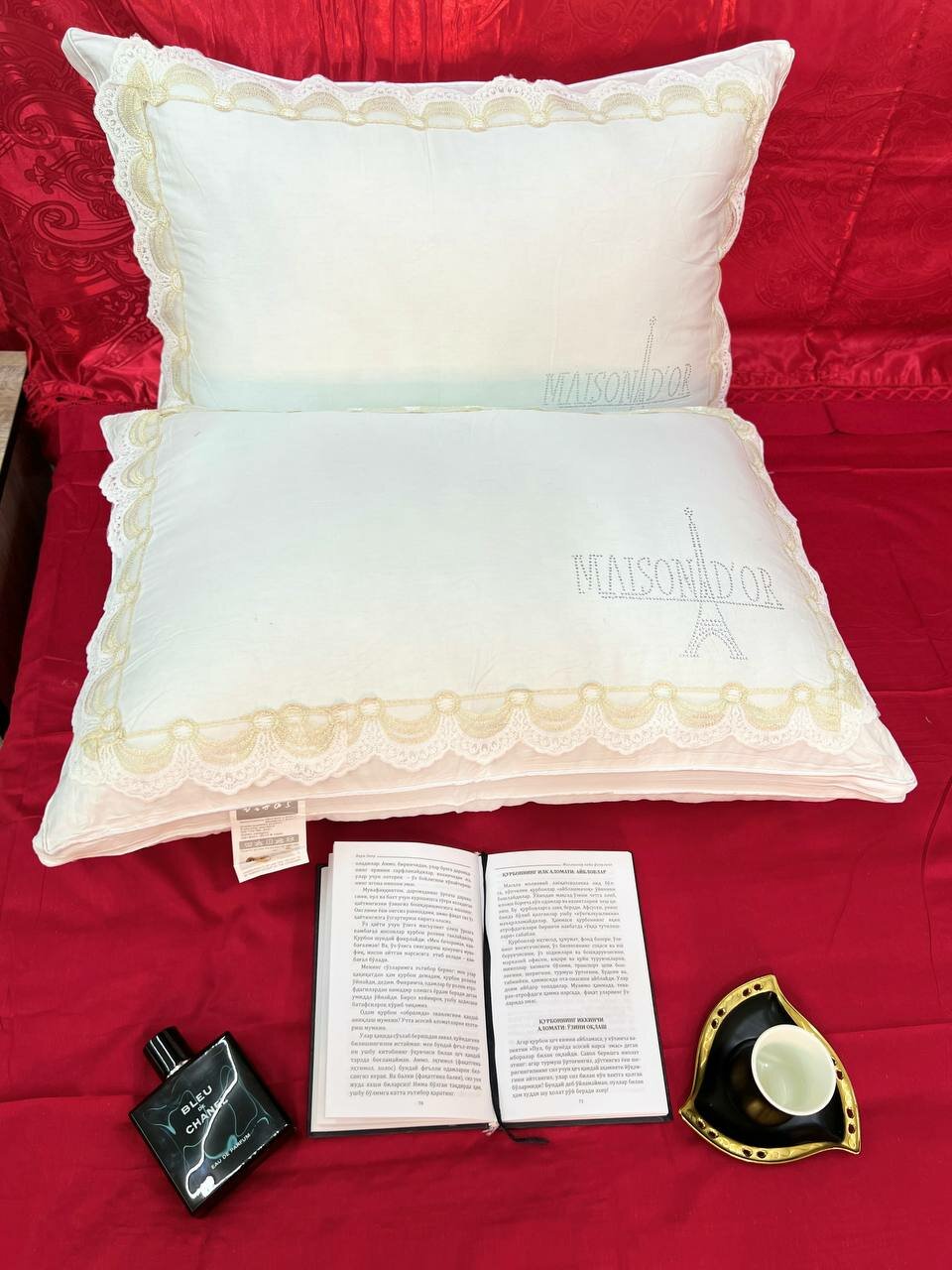Подушки Maison D'or Original 50x70 см, набор 2 шт, сатин, наполнитель холлофайбер — фото 1