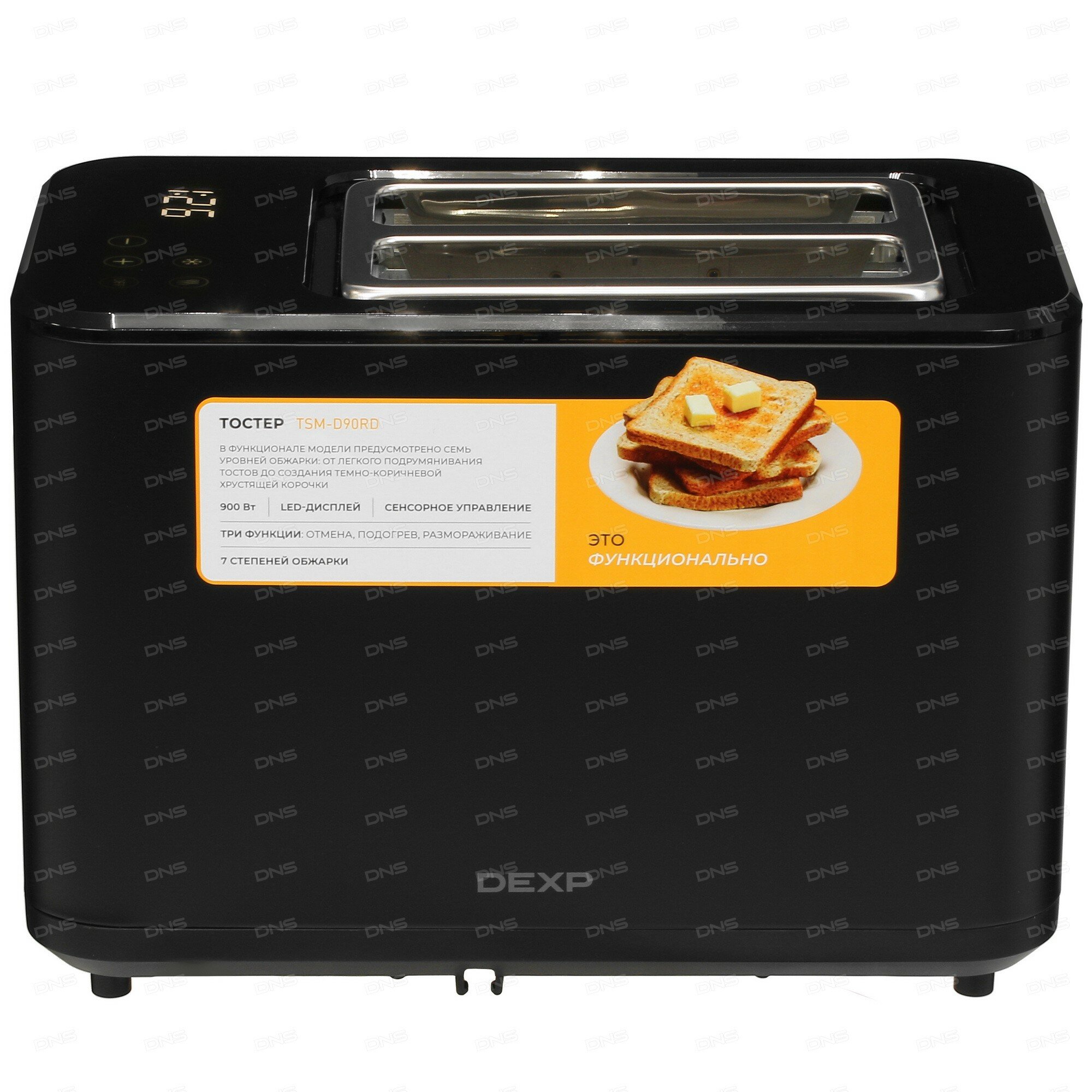 Тостер DEXP TSM-D90RD черный — фото 1