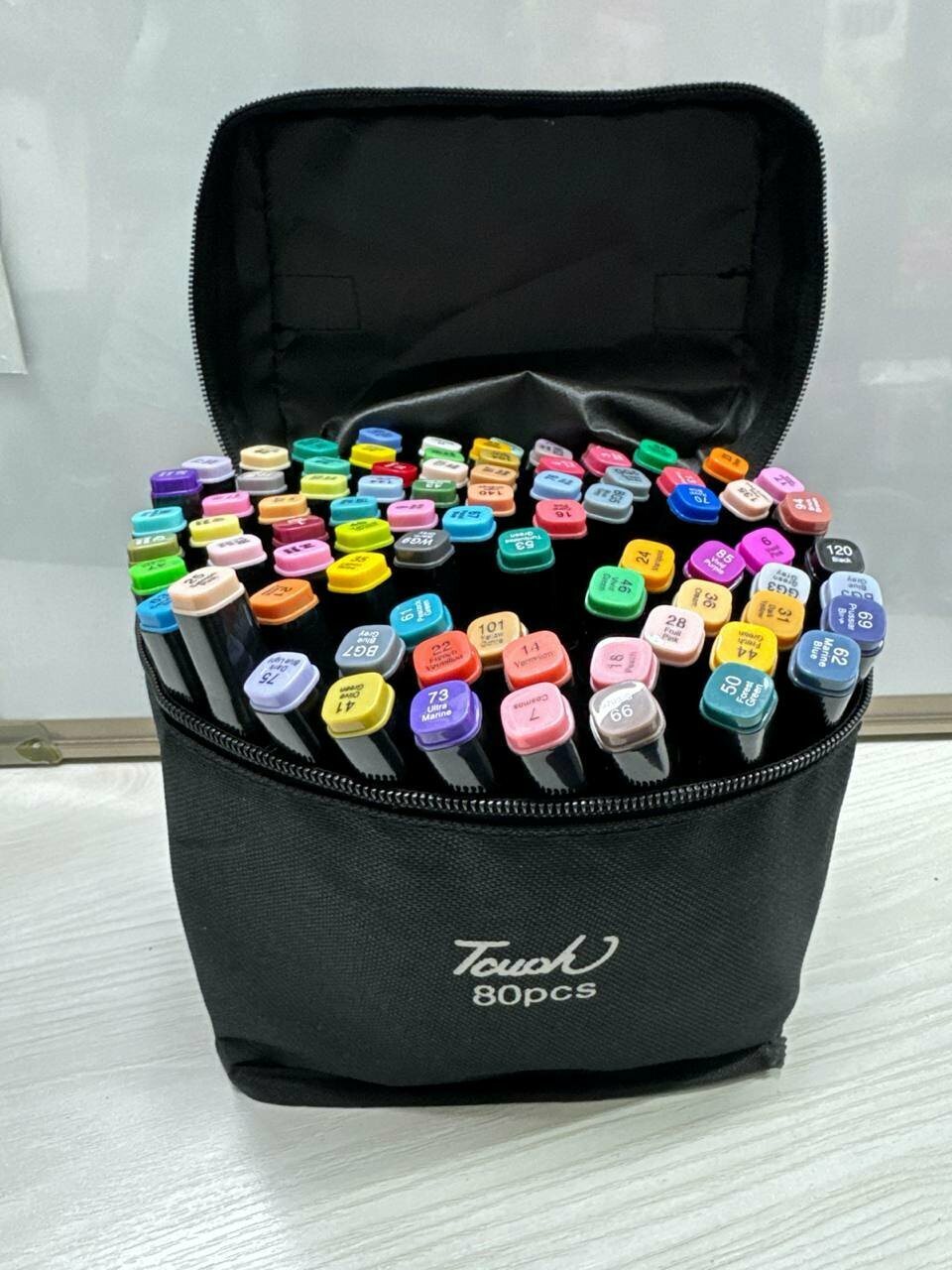 Набор 80 шт разноцветных маркеров фломастеров для рисования Touch — фото 1