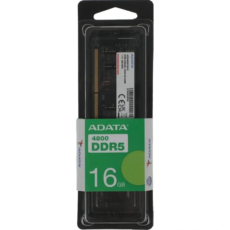 Оперативная память ADATA 16 ГБ DDR5 4800 МГц DIMM CL40 AD5U480016G