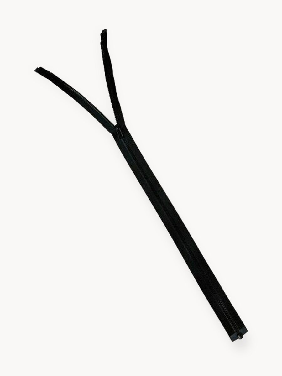 Застежка-молния разъемная, черная. Трактор. YKK. Тип 3. Длина 40 см. 1 бегунок. Для курток рюкзаков сумок комбинезонов чехлов, рыбацких и охотничьих костюмов, военной и тактической формы