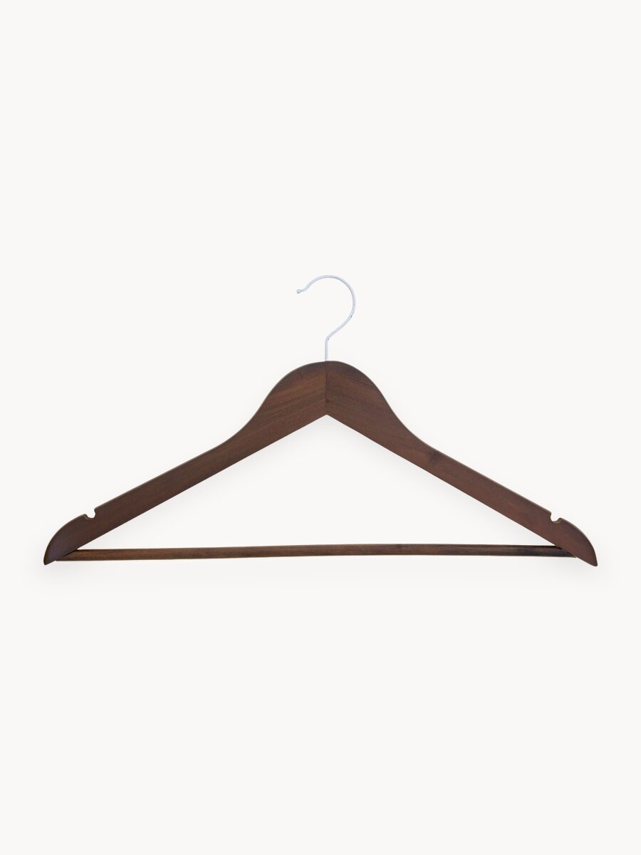 Вешалки для одежды, Formula Tepla, набор вешалки - плечики деревянные 10 шт 44,5 см, коричневые