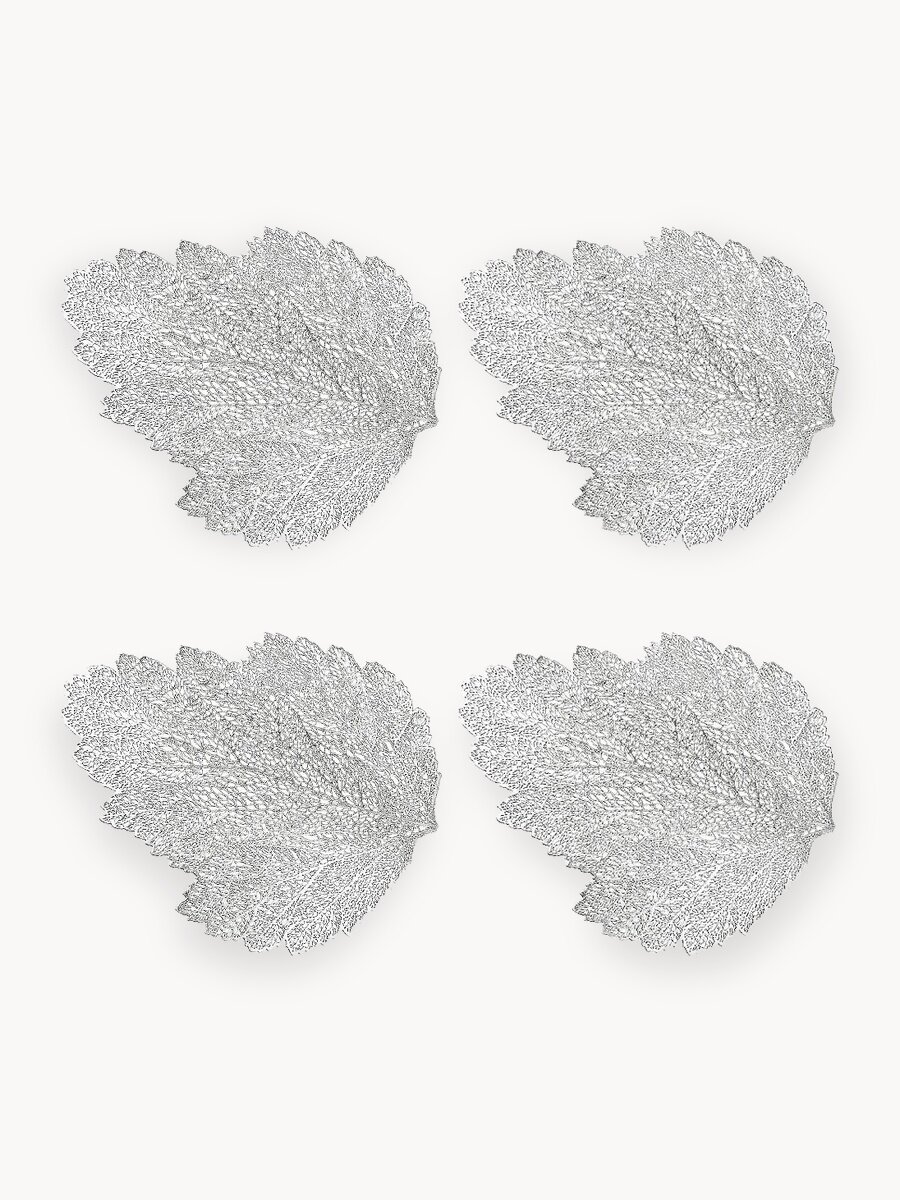 Набор салфеток на стол 4 шт "Серебряный листок", 46х36см Nouvelle, 9903070-Н4