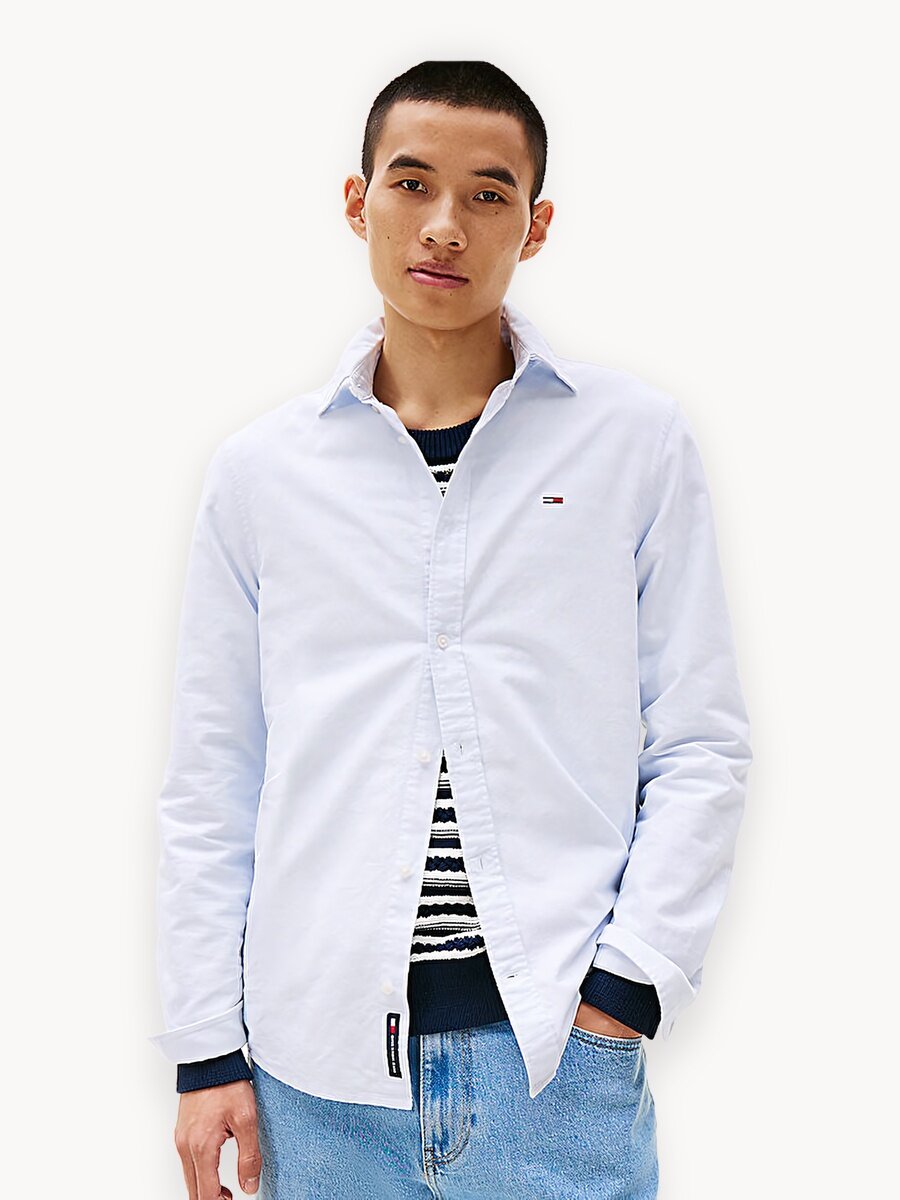 Рубашка Tommy Jeans, размер XL, светло-голубой