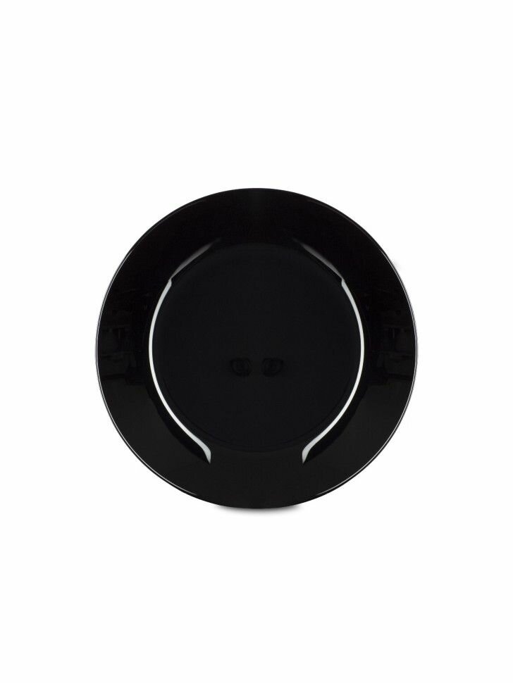 тарелка LUMINARC Лили черный 25см обеденная стекло - фото №1