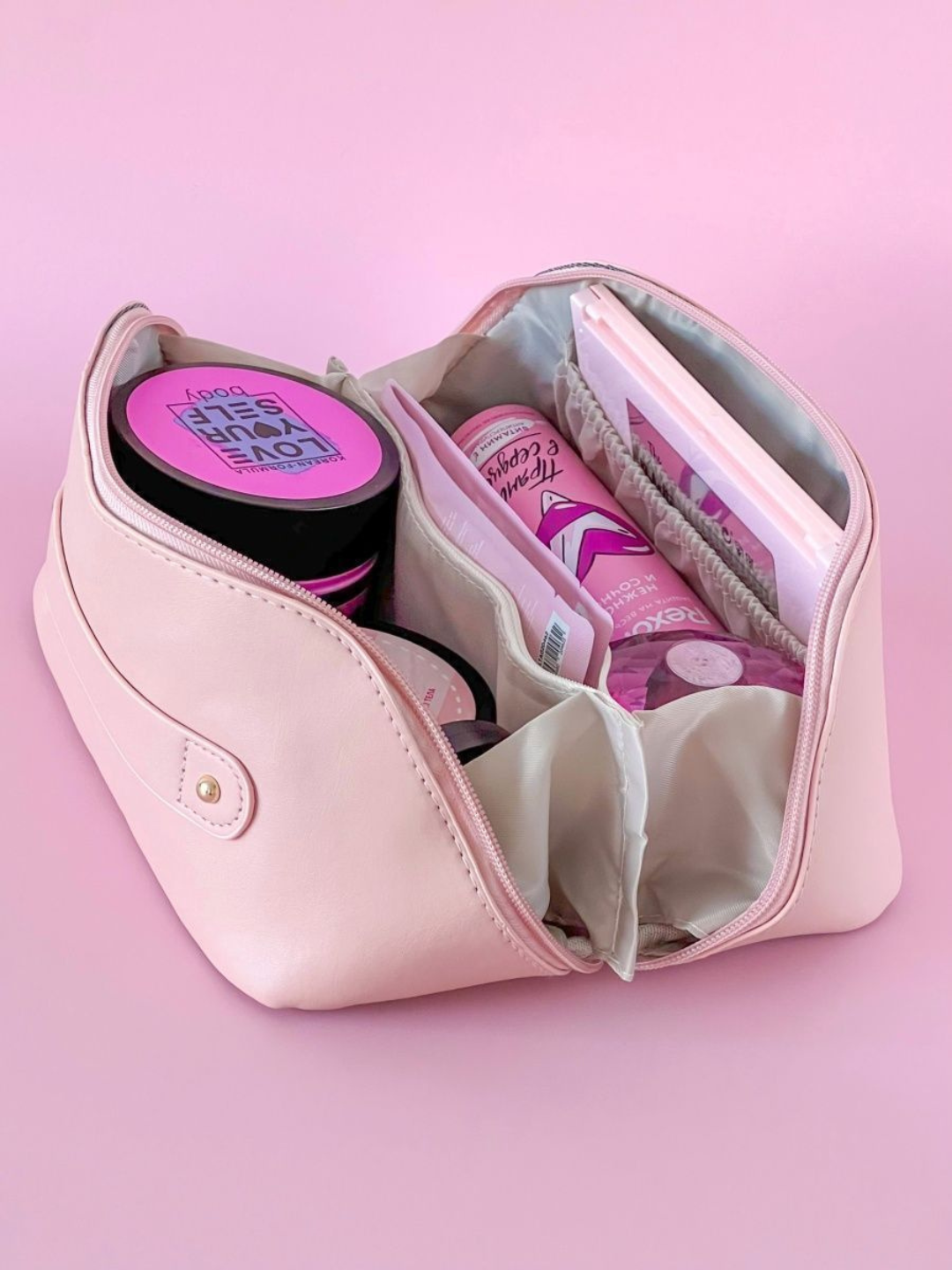 Косметичка ширина: 18 см., высота: 10 см., длина: 20 см., , фиолетовый — фото 1