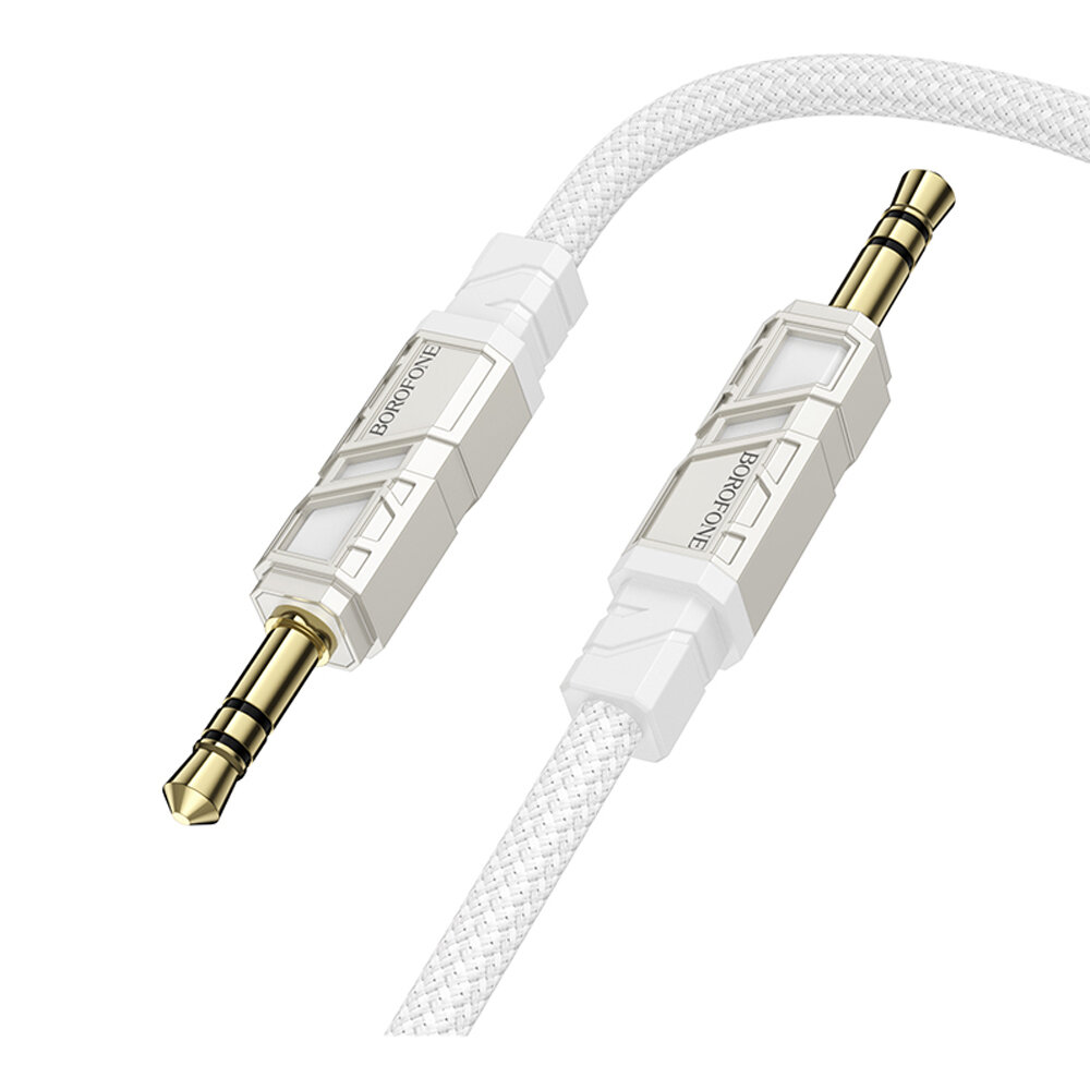 Кабель AUX Jack 35mm(m) - Jack 35mm(m) Borofone BL22 Dignity 1.0м цвет: белый