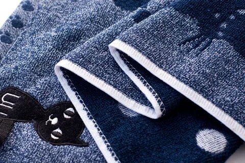 HAPIBEIHPB Детские полотенца из хлопка 25x50 см 25x50cm Темно-синий