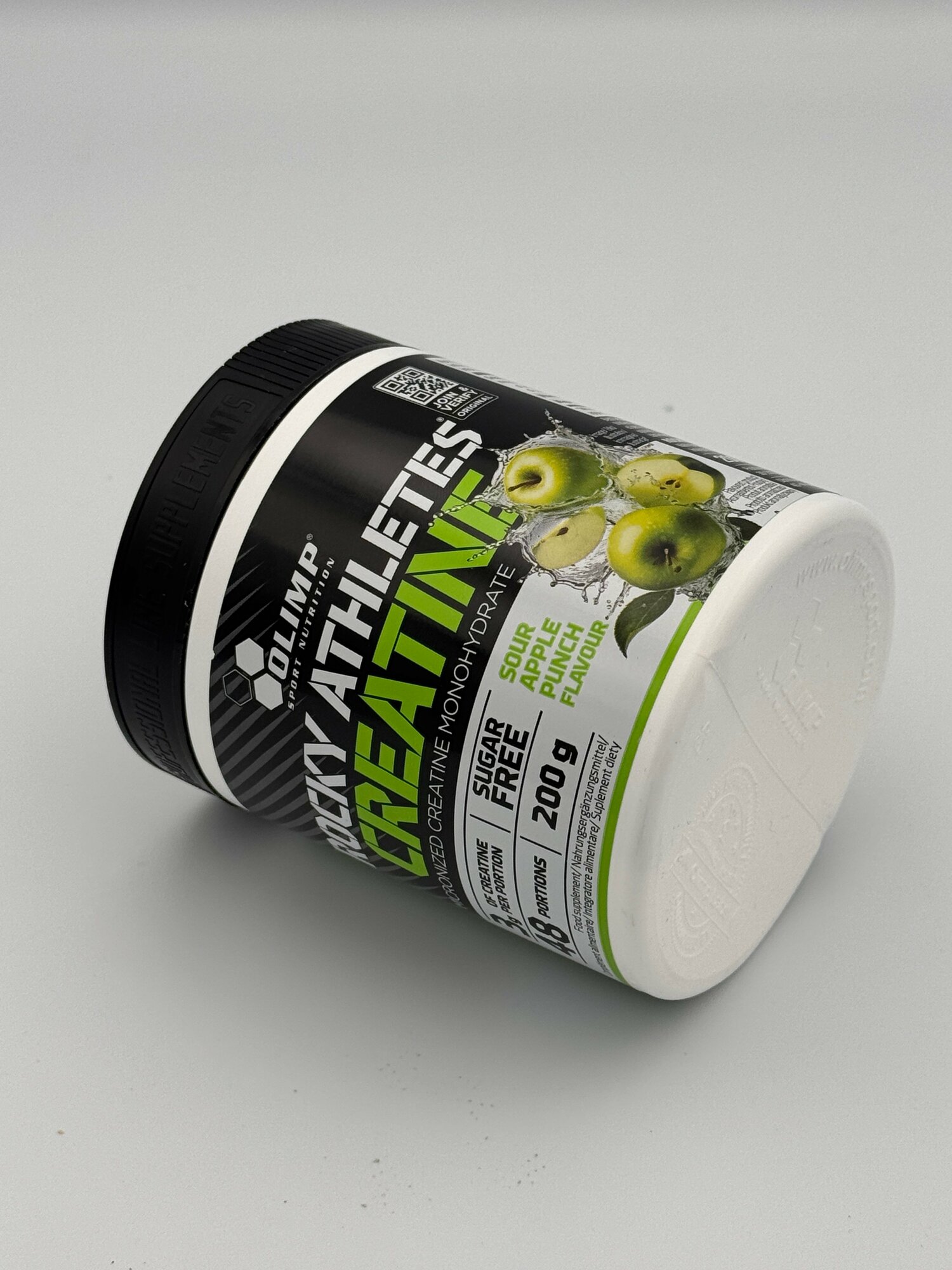 Olimp Creatine, 200 гр, вкус яблоко креатин моногидрат для роста — фото 1
