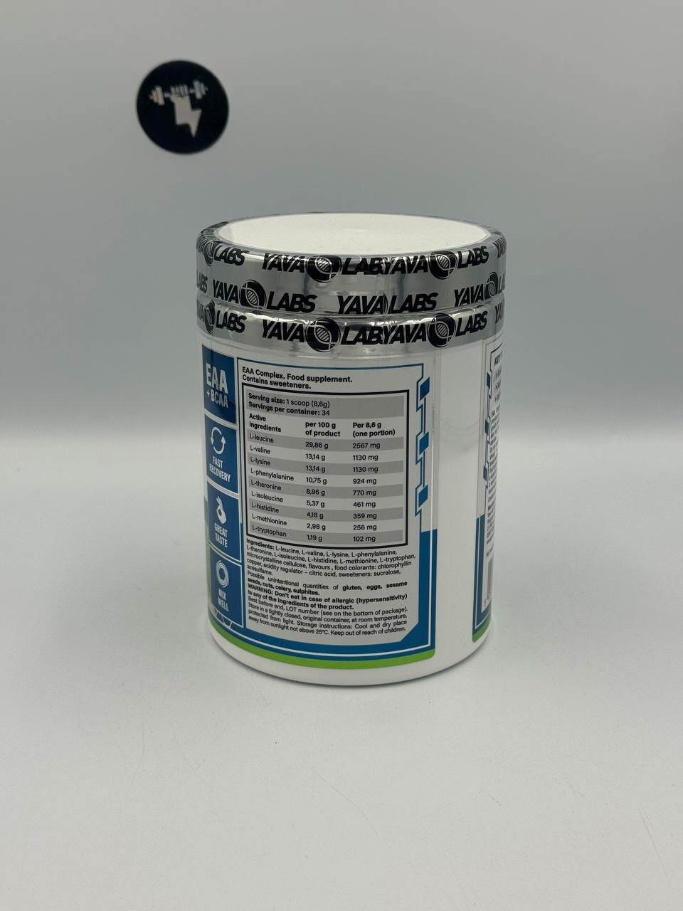 Аминокислоты Yava Labs "EAA Complex", 300 г, со вкусом Яблоко — фото 1