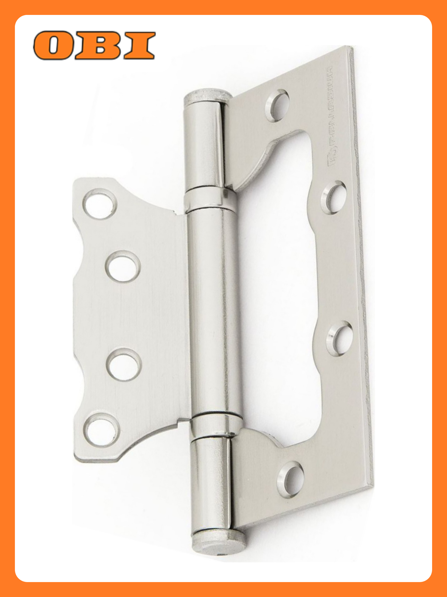 Дверная петля универсальная накладная Palladium 100х75х25 матовый никель