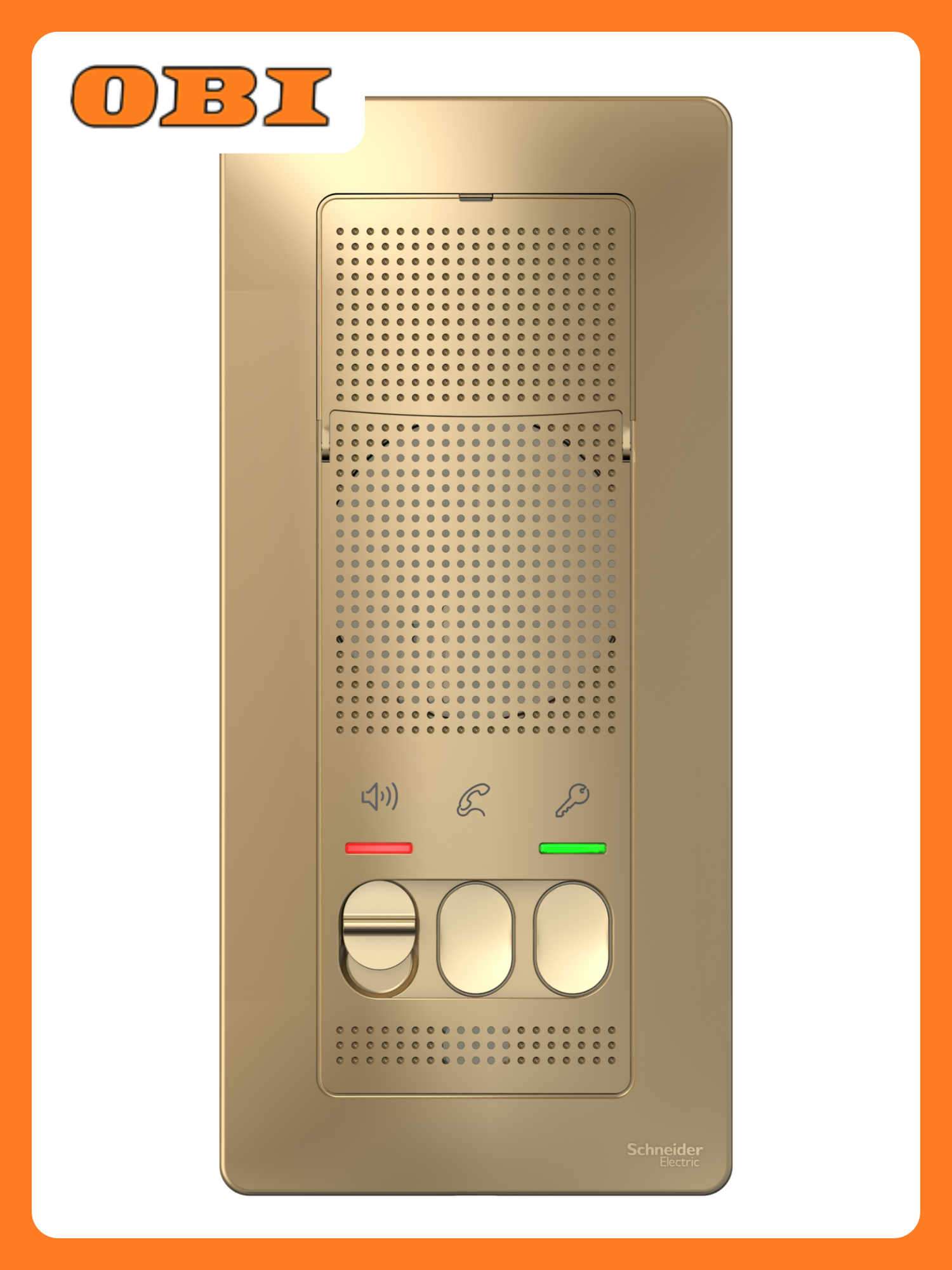 Вызывная панель Systeme Electric Blanca титан пластик 3 клавиши золотистая