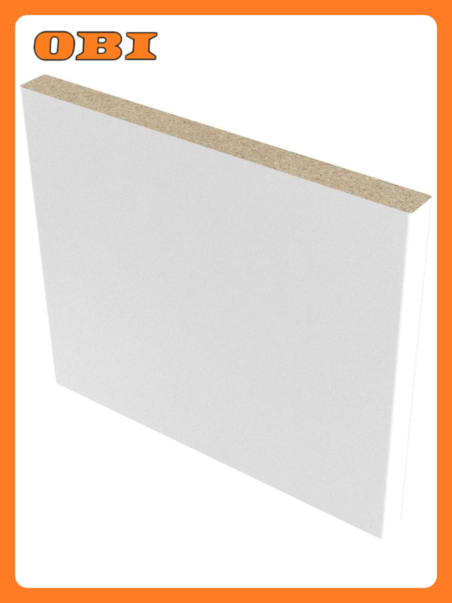 Доборная планка Палитра Стандарт МДФ ПВХ белая 120x2070мм