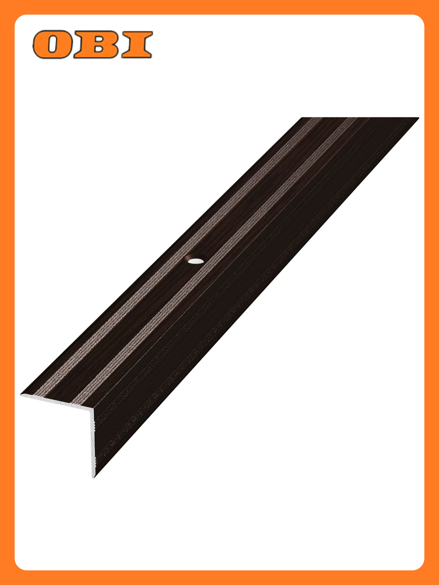 Порог угловой лука ПУ 05 Дуб венге алюминий 900x20 мм