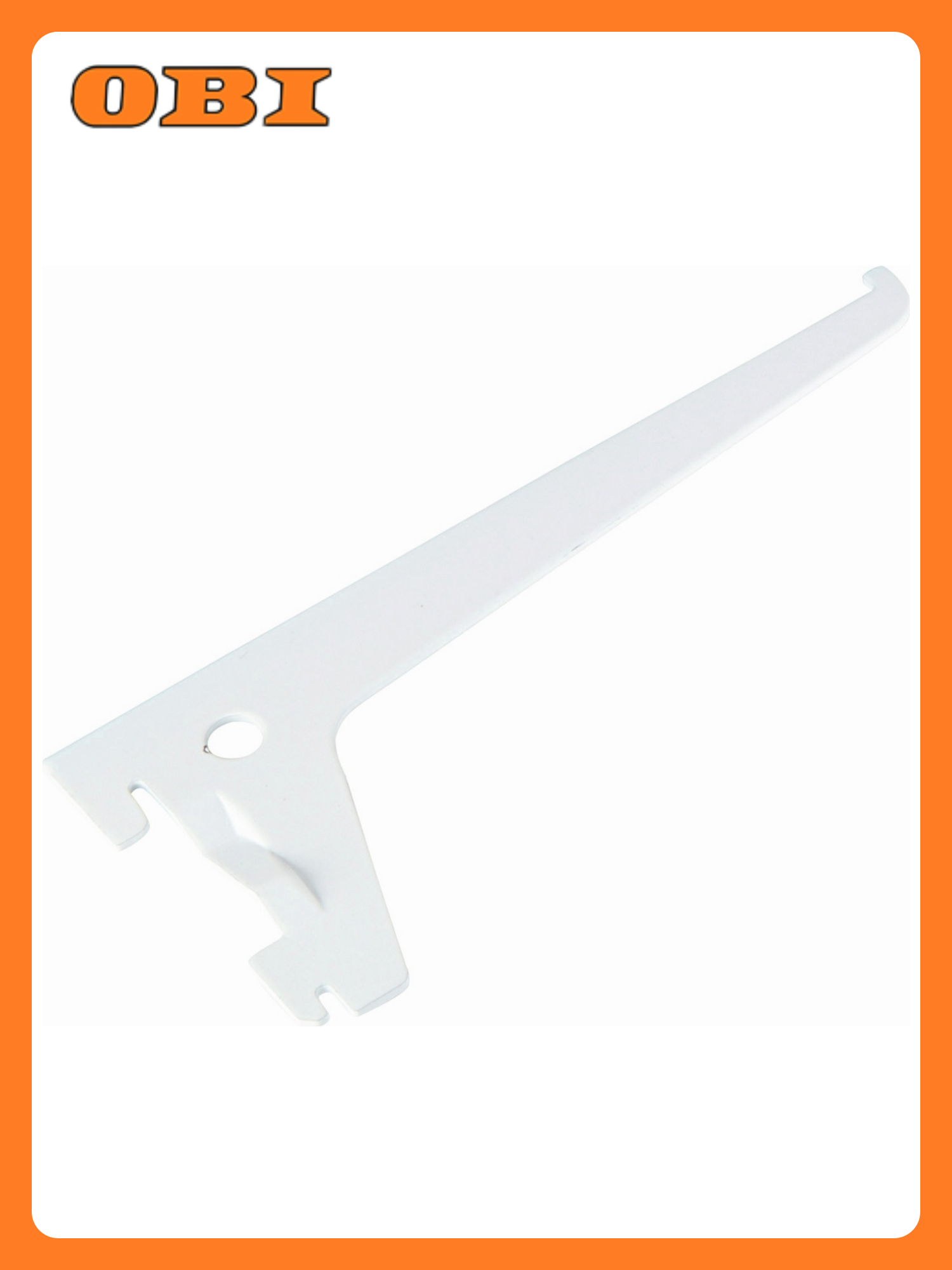 Кронштейн для полки 400813 металл белый 150x80x2 мм нагрузка до 60 кг