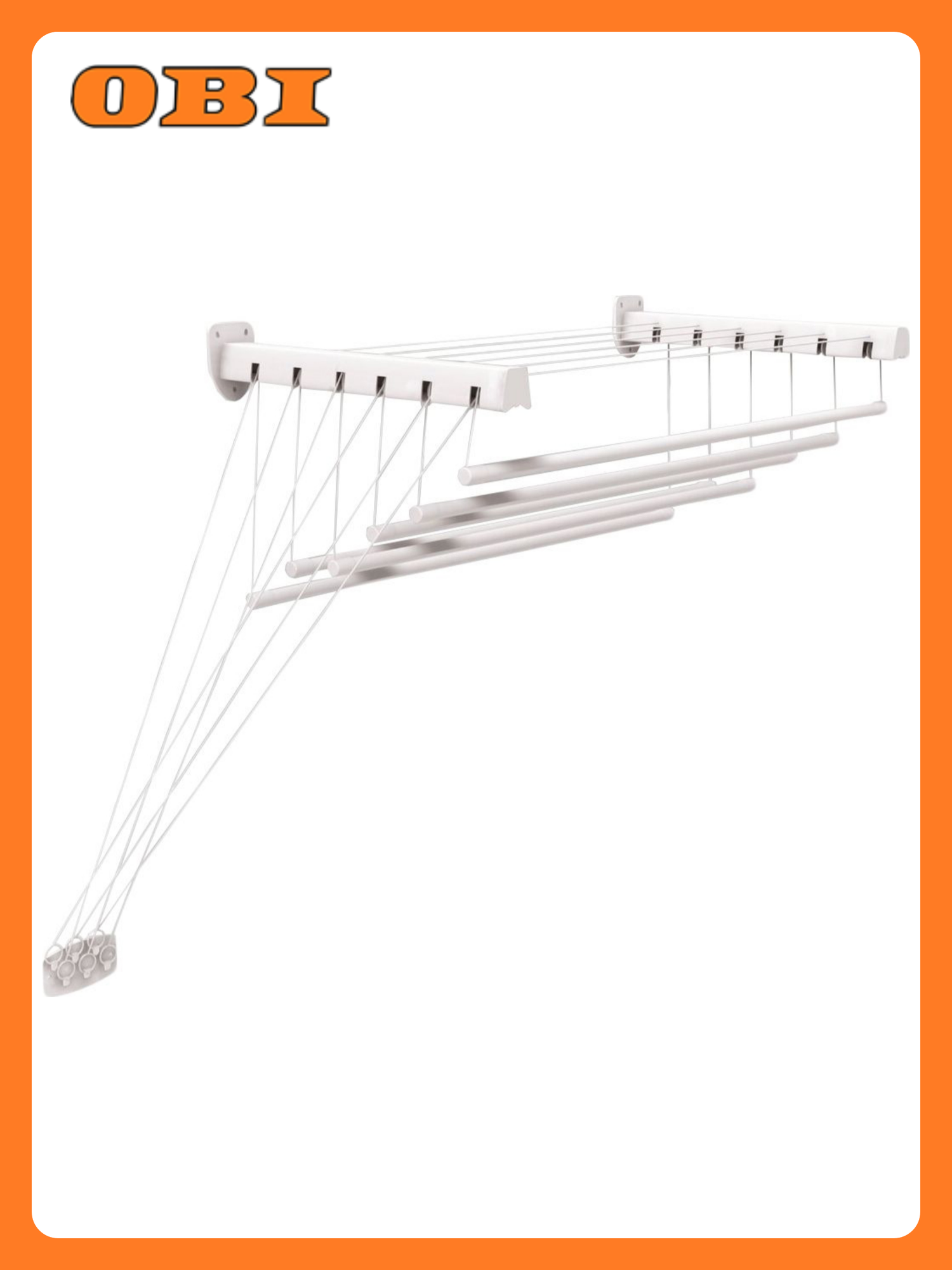 Сушилка для белья настенная Gimi Lift сталь 160 см белая