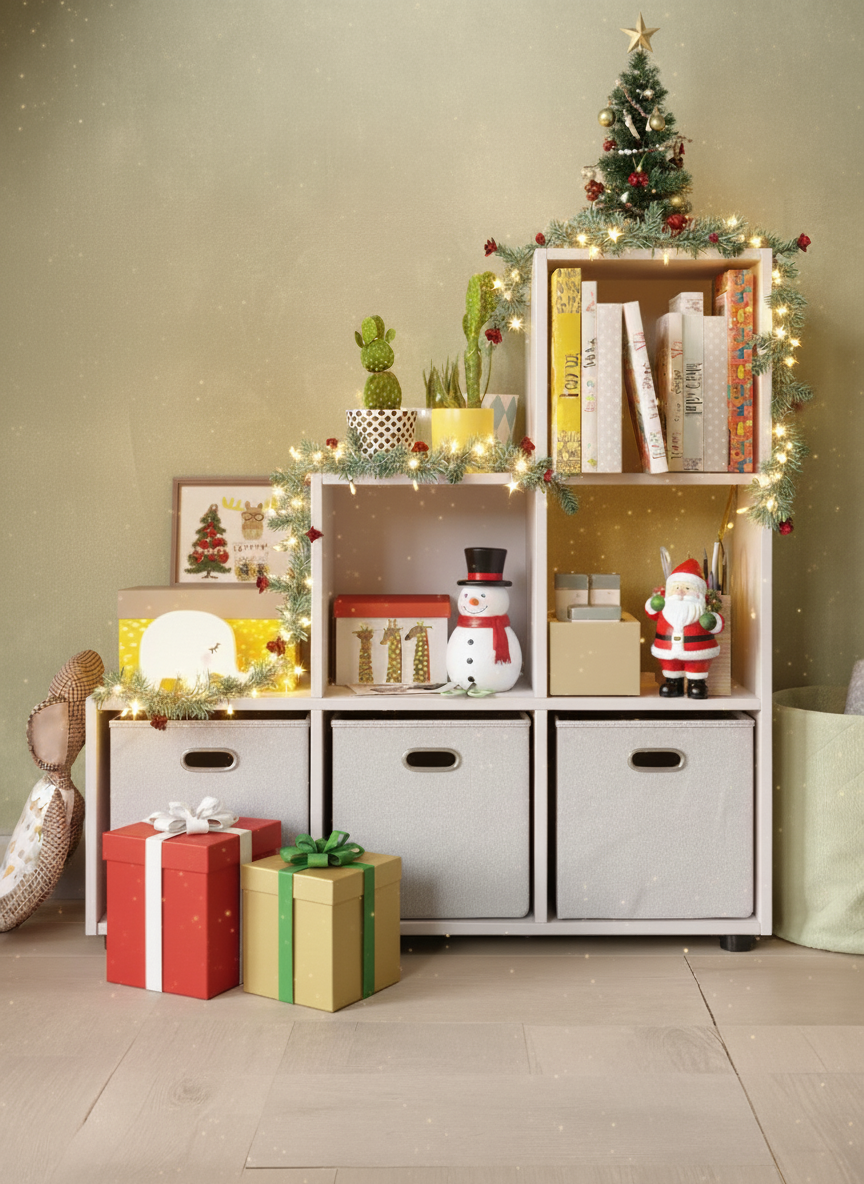 Стеллаж Kvadro-6 белый деревянный напольный 96х33х99см (ШxГхВ)