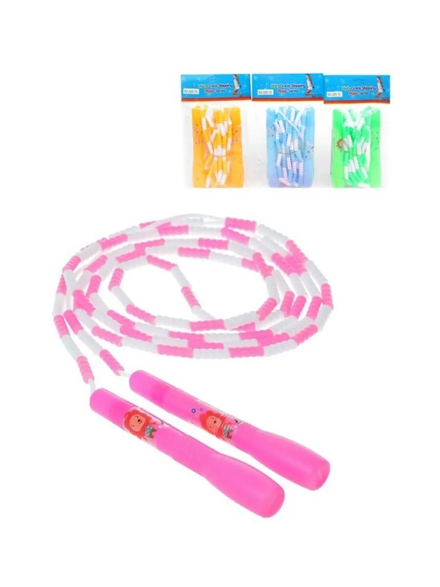 Скакалка детская /бусики/ 2.6 м, 76 г, в ассорт.