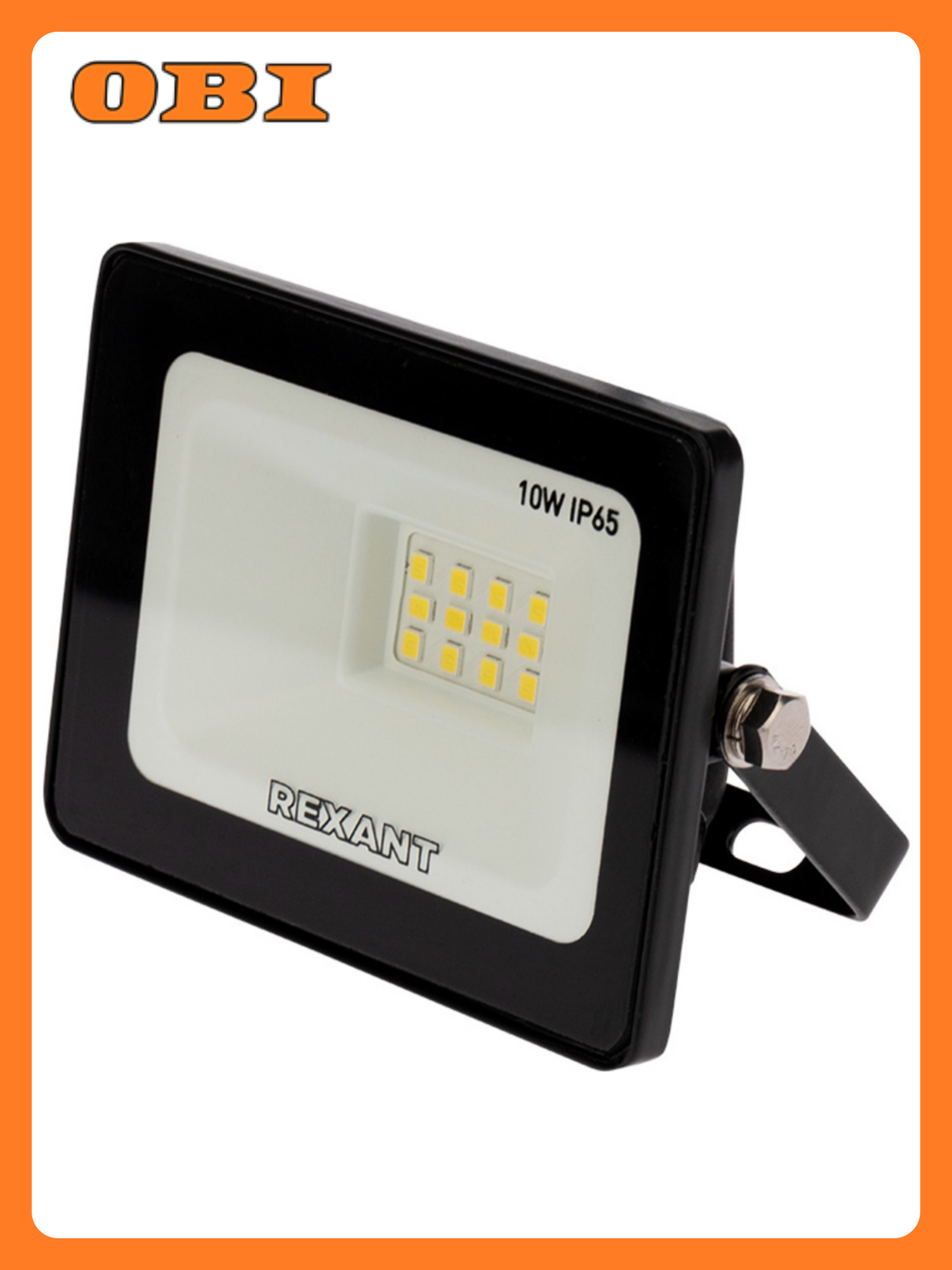 Прожектор Rexant СДО без датчика движения LED 10 Вт черный